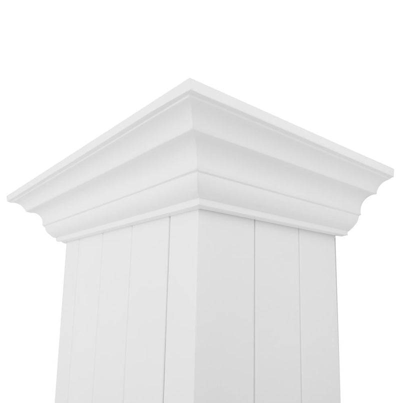 ZLINE 36 in. Wooden Wall Mount Range Hood in Shiplap Bright White Finish (KPWW-36)