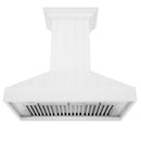 ZLINE 36 in. Wooden Wall Mount Range Hood in Shiplap Bright White Finish (KPWW-36)