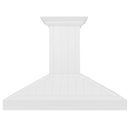 ZLINE 48 in. Wooden Wall Mount Range Hood in Shiplap Bright White Finish (KPWW-48) front.