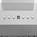 ZLINE 48 in. Ducted Wall Mount Range Hood in Satin Stainless Steel (8KF2S-48) buttons.