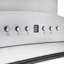 ZLINE 36 in. Convertible Vent Island Mount Range Hood in Stainless Steel and Glass (GL9i-36)