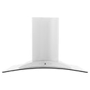 ZLINE 36 in. Convertible Vent Island Mount Range Hood in Stainless Steel and Glass (GL9i-36) front.