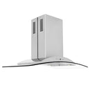 ZLINE 36 in. Convertible Vent Island Mount Range Hood in Stainless Steel and Glass (GL9i-36)
