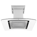 ZLINE 30 in. CrownSound™ Ducted Vent Island Mount Range Hood in Stainless Steel and Glass with Built-in Bluetooth Speakers (GL9iCRN-BT-30) under.