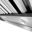 ZLINE 60 in. Wall Mount Outdoor Grill Hood (GOW2-60) built-in lighting.