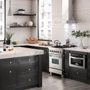 ZLINE 24 in. Convertible Vent Wall Mount Range Hood in Stainless Steel (KE-24) in a luxury kitchen.