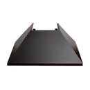 ZLINE 36 in. Ducted Satin Stainless Steel Wall Mount Range Hood with Oil Rubbed Bronze Shell (8654ORB-36) front.