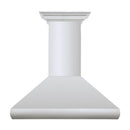 ZLINE 30 in. Professional Convertible Vent Wall Mount Range Hood in Stainless Steel with Crown Molding (587CRN-30) front.