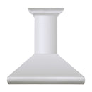 ZLINE 36 in. Professional Convertible Vent Wall Mount Range Hood in Stainless Steel with Crown Molding (587CRN-36) front.