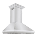 ZLINE 30 in. Professional Convertible Vent Wall Mount Range Hood in Stainless Steel with Crown Molding (587CRN-30)