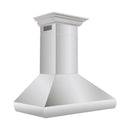 ZLINE 30 in. Professional Convertible Vent Wall Mount Range Hood in Stainless Steel with Crown Molding (587CRN-30) side.
