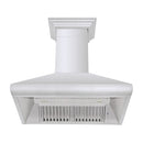 ZLINE 36 in. Professional Convertible Vent Wall Mount Range Hood in Stainless Steel with Crown Molding (587CRN-36) under.