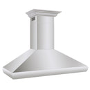 ZLINE 48 in. Professional Convertible Vent Wall Mount Range Hood in Stainless Steel with Crown Molding (587CRN-48) side.