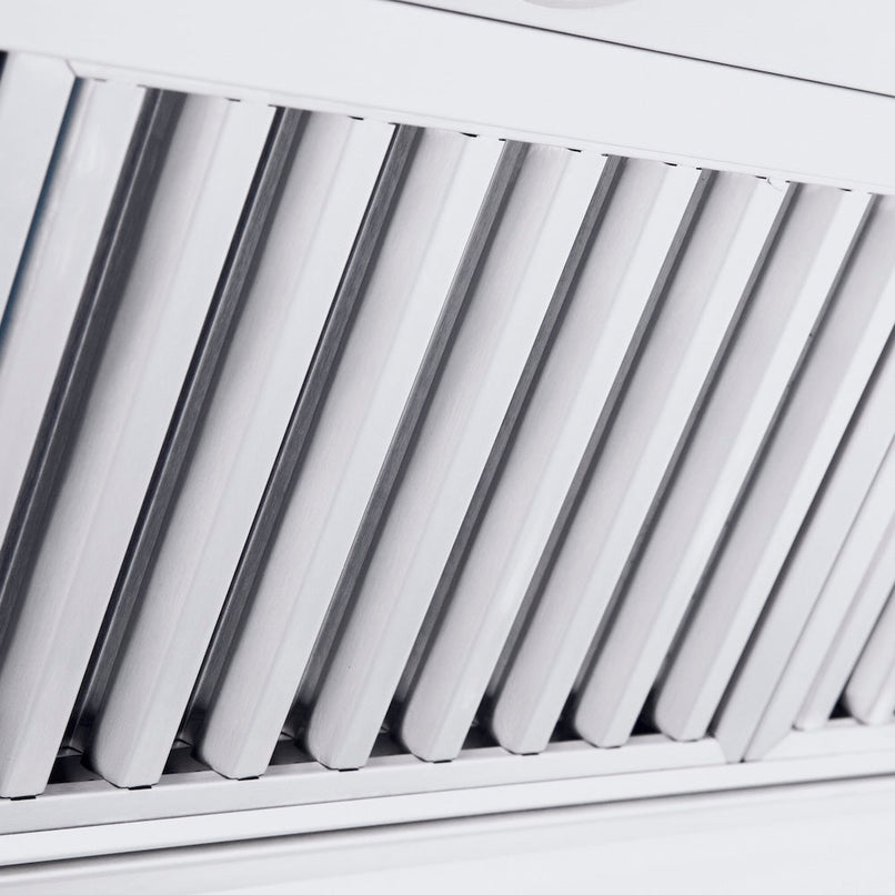 ZLINE 60 in. Professional Convertible Vent Wall Mount Range Hood in Stainless Steel with Crown Molding (597CRN-60)