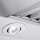 ZLINE 60 in. Professional Convertible Vent Wall Mount Range Hood in Stainless Steel with Crown Molding (597CRN-60) built-in lighting.