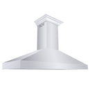 ZLINE 60 in. Professional Convertible Vent Wall Mount Range Hood in Stainless Steel with Crown Molding (597CRN-60) side.