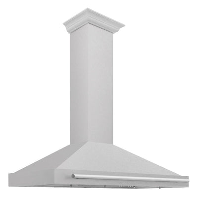 ZLINE 48 in. Convertible Satin Stainless Steel Wall Mount Range Hood with Stainless Steel Handle (KB4SNX-48)