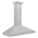 ZLINE 48 in. Convertible Satin Stainless Steel Wall Mount Range Hood with Stainless Steel Handle (KB4SNX-48) side.