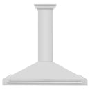 ZLINE 48 in. Convertible Stainless Steel Range Hood with Stainless Steel Handle (KB4STX-48) front.