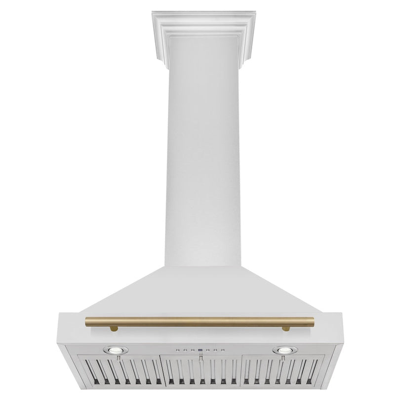 ZLINE Autograph Edition 30 in. Convertible Stainless Steel Range Hood with Stainless Steel Shell and Champagne Bronze Accents (KB4STZ-30-CB) under.