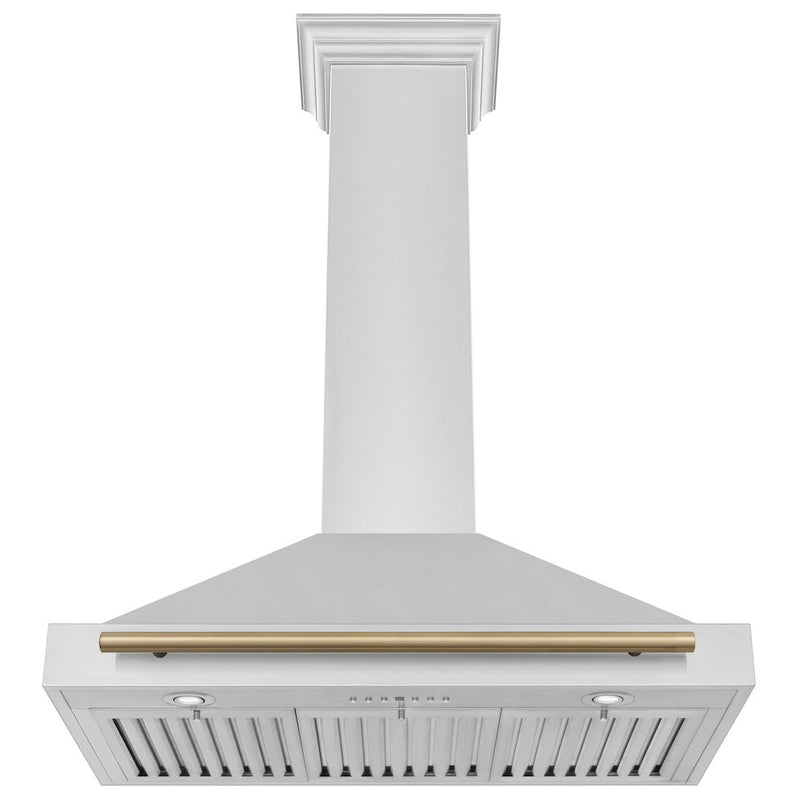 ZLINE Autograph Edition 36 in. Convertible Stainless Steel Range Hood with Stainless Steel Shell and Champagne Bronze Accents (KB4STZ-36-CB) under.