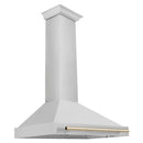 ZLINE Autograph Edition 36 in. Convertible Stainless Steel Range Hood with Stainless Steel Shell and Polished Gold Accents (KB4STZ-36-G)