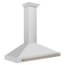 ZLINE Autograph Edition 48 in. Convertible Stainless Steel Range Hood with Stainless Steel Shell and Champagne Bronze Accents (KB4STZ-48-CB) side.
