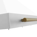 ZLINE Autograph Edition 48 in. Convertible Stainless Steel Range Hood with White Matte Shell and Champagne Bronze Accents (KB4STZ-WM48-CB)