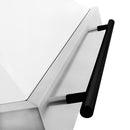 ZLINE Autograph Edition 36 in. Satin Stainless Steel Wall Mount Range Hood with White Matte Shell and Matte Black Handle (8654SNZ-WM36-MB)