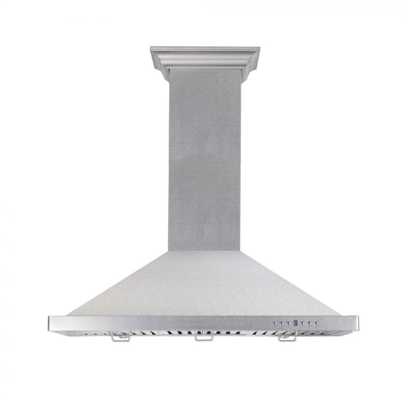 ZLINE 48 in. Designer Series Satin Stainless Steel Convertible Vent Wall Mount Range Hood (8KBS-48) front.