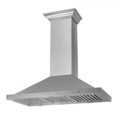 ZLINE 36 in. Designer Series Satin Stainless Steel Convertible Vent Wall Mount Range Hood (8KBS-36)