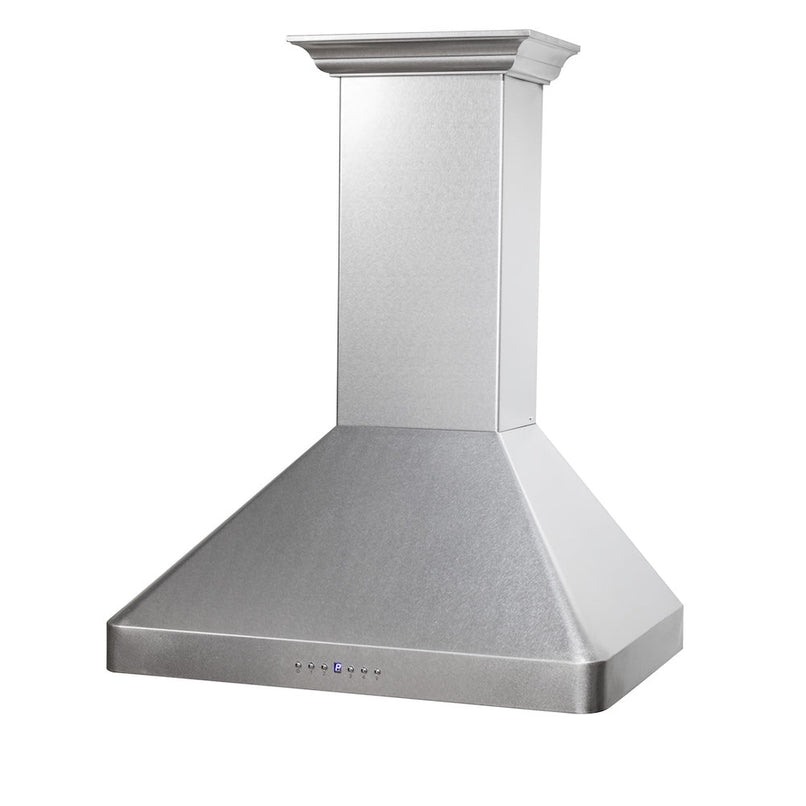 ZLINE 30 in. Ducted Wall Mount Range Hood in Satin Stainless Steel (8KF2S-30) side.