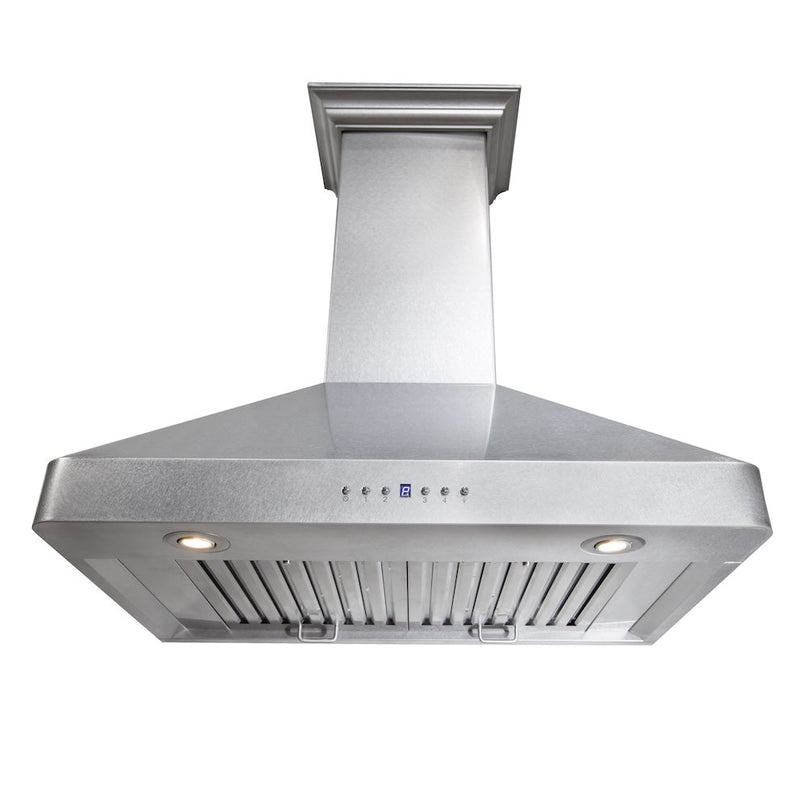 ZLINE 30 in. Ducted Wall Mount Range Hood in Satin Stainless Steel (8KF2S-30) under.