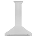 ZLINE 36 in. Convertible Satin Stainless Steel Wall Mount Range Hood with Stainless Steel Handle (KB4SNX-36) front.