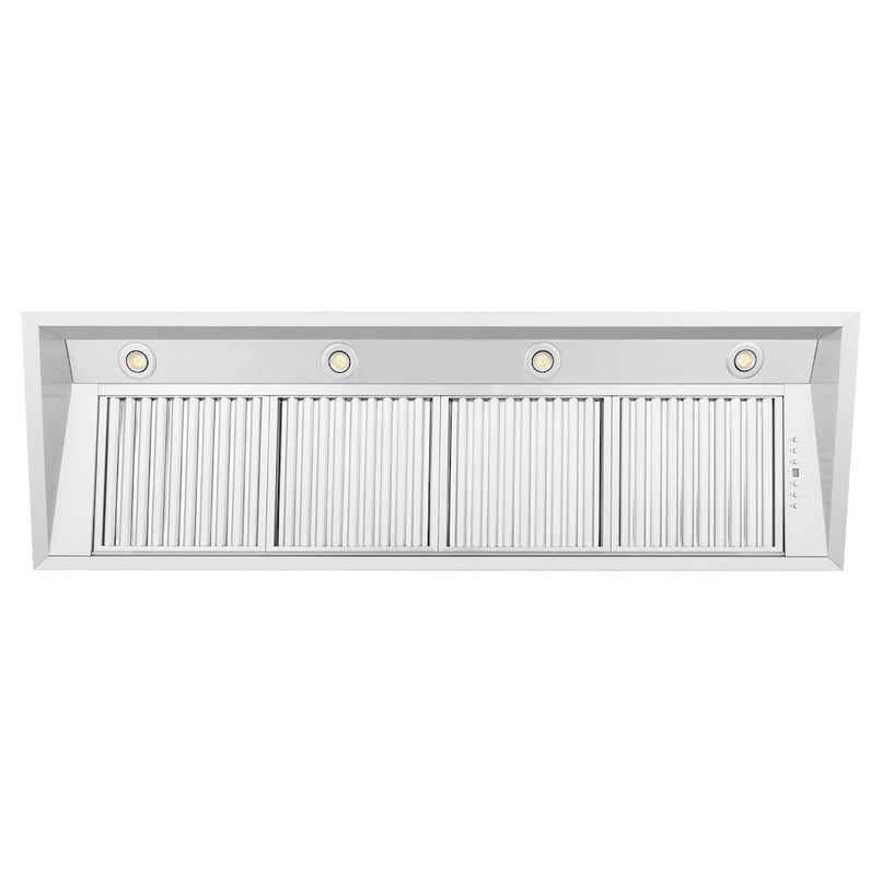 ZLINE 52 in. Ducted Wall Mount Range Hood Insert in Stainless Steel (698-52) under.