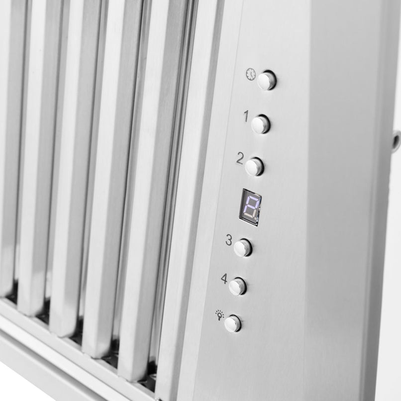 ZLINE 58 in. Ducted Wall Mount Range Hood Insert in Stainless Steel (698-58)