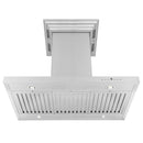 ZLINE 48 in. CrownSound™ Ducted Vent Island Mount Range Hood in Stainless Steel with Built-in Bluetooth Speakers (GL2iCRN-BT-48) front, under.