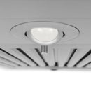 ZLINE 30 in. CrownSound™ Ducted Vent Island Mount Range Hood in Stainless Steel with Built-in Bluetooth Speakers (GL2iCRN-BT-30) built-in lighting.