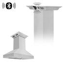 ZLINE 30 in. CrownSound™ Ducted Vent Island Mount Range Hood in Stainless Steel with Built-in Bluetooth Speakers (597iCRN-BT-30)