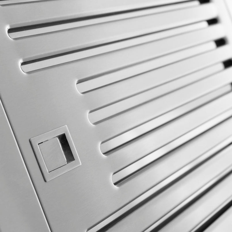 ZLINE 30 in. Alpine Series Convertible Island Mount Range Hood in Stainless Steel and Glass (ALP70IS-30)