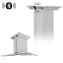 ZLINE 36 in. CrownSound™ Ducted Vent Island Mount Range Hood in Stainless Steel with Built-in Bluetooth Speakers (GL9iCRN-BT-36)