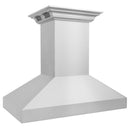 ZLINE 36 in. CrownSound™ Ducted Vent Island Mount Range Hood in Stainless Steel with Built-in Bluetooth Speakers (597iCRN-BT-36) side.