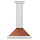 ZLINE 30 in. Convertible Stainless Steel Range Hood with Copper Shell and Stainless Steel Handle (KB4STX-C-30) front.