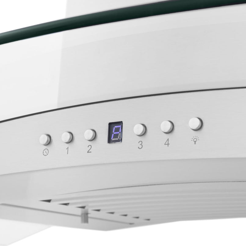 ZLINE 48 in. Convertible Vent Wall Mount Range Hood in Stainless Steel and Glass (KN4-48)