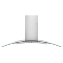ZLINE 48 in. Convertible Vent Convertible Vent Wall Mount Range Hood in Stainless Steel and Glass (KN4-48) front.