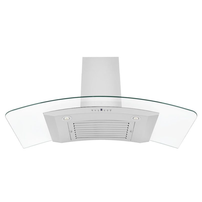 ZLINE 48 in. Convertible Vent Convertible Vent Wall Mount Range Hood in Stainless Steel and Glass (KN4-48) under.