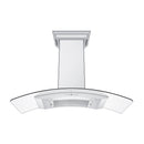 ZLINE 48 in. CrownSound™ Ducted Vent Wall Mount Range Hood in Stainless Steel with Built-in Bluetooth Speakers (KN4CRN-BT-48) front, under.