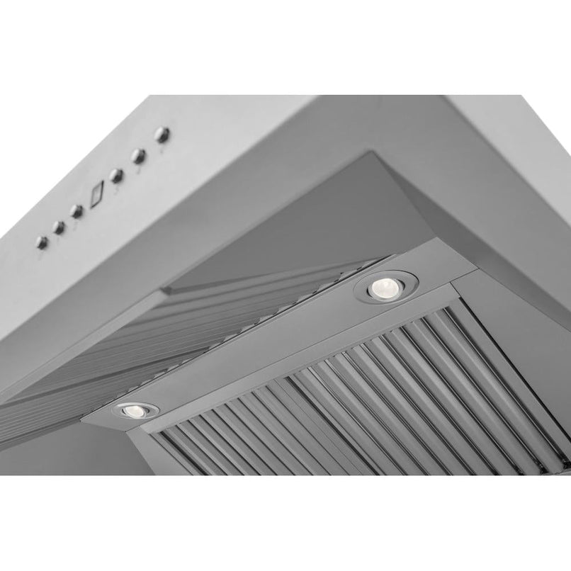 ZLINE 36 in. Professional Ducted Wall Mount Range Hood in Stainless Steel (697-36)