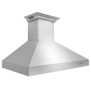 ZLINE 54 in. CrownSound™ Ducted Vent Professional Wall Mount Range Hood in Stainless Steel with Built-in Bluetooth Speakers (697CRN-BT-54) side.
