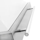 ZLINE 36 in. Satin Stainless Steel Wall Mount Range Hood with White Matte Shell and Stainless Steel Handle (8654SNX-WM-36)
